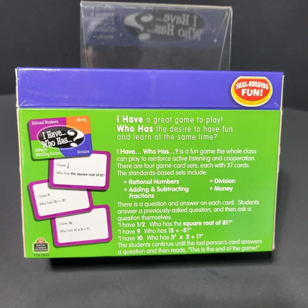 Teacher Created Resources Math I Have Who‎ Has Interactive Game Cards Grades 4-5
